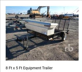 5-ftx 8-ft Steel Mesh Utility Trailer with Ramp Gate (1625-lb Capacity)