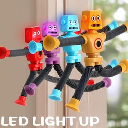 Set Of 4 LED Robots Fidget Sensory Toys