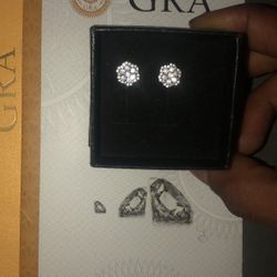 Snowflake Diamond Earrings 