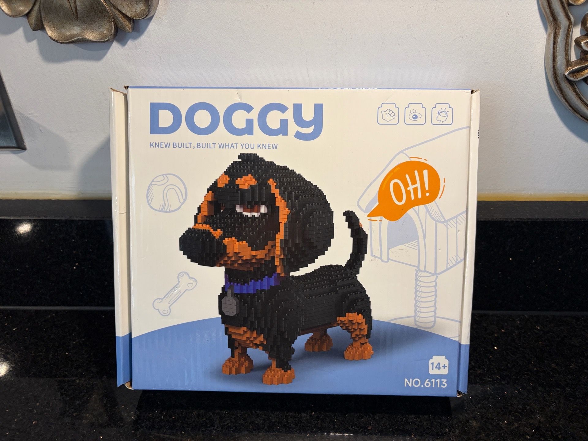 Block Center Dachshund 3D Puzzle 2,100 Pcs Mini Bricks Doxie Dog Nano Blocks Set
