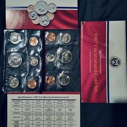US, 1987 Uncirculated coin set.