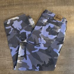 Stussy Big Ol Jean Blue Camo