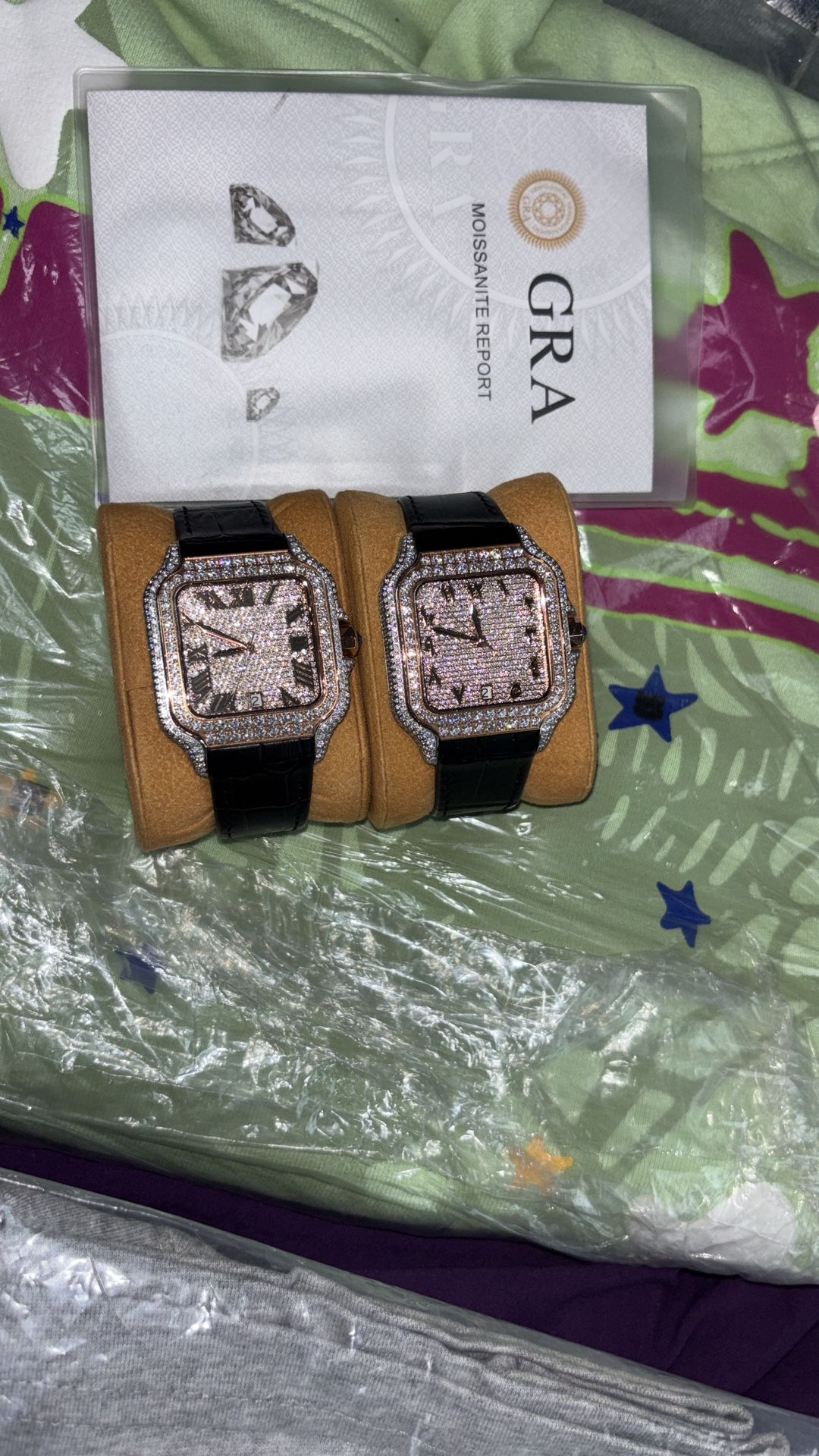 Arabic And Roman Dial Mossinite Bussdowns