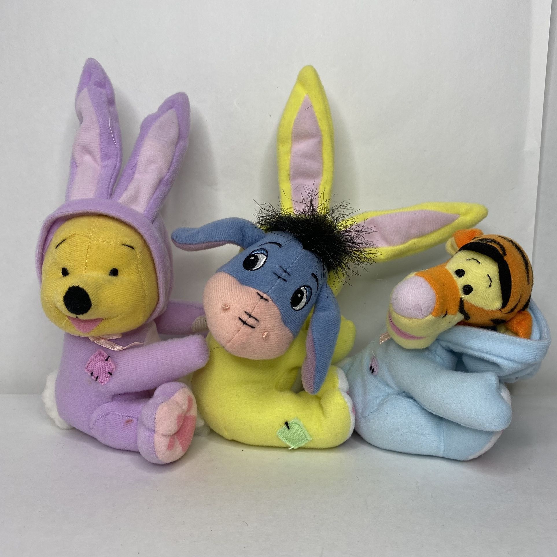 Winnie The Pooh And Friends Easter Pajama Plush Lot (Eeyore, Tigger, Winnie)