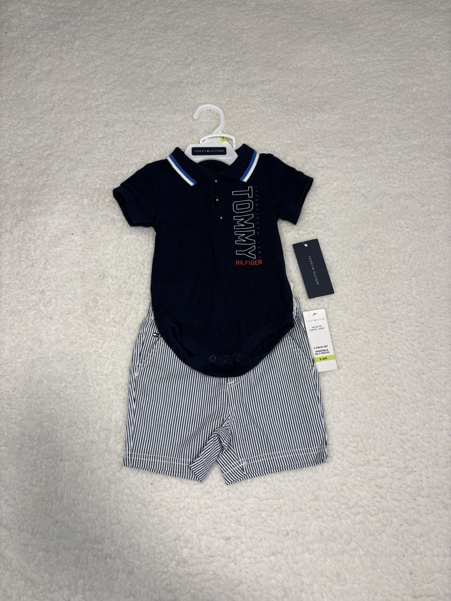 Tommy Hilfiger Baby Boy 2 Piece Polo Short Set