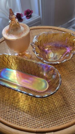 3 Vintage Marigold Dishes