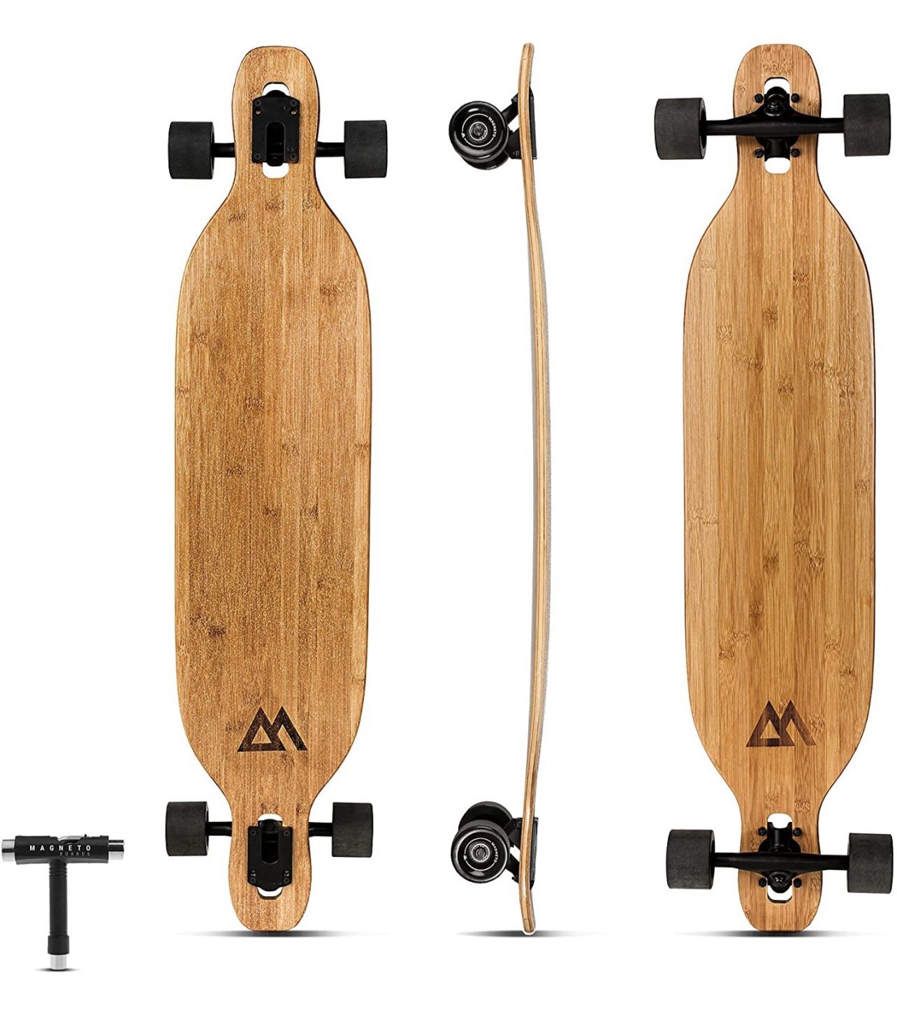 Magneto 44 inch Kicktail Cruiser Longboard Skateboard (FOR PARTS ONLY)