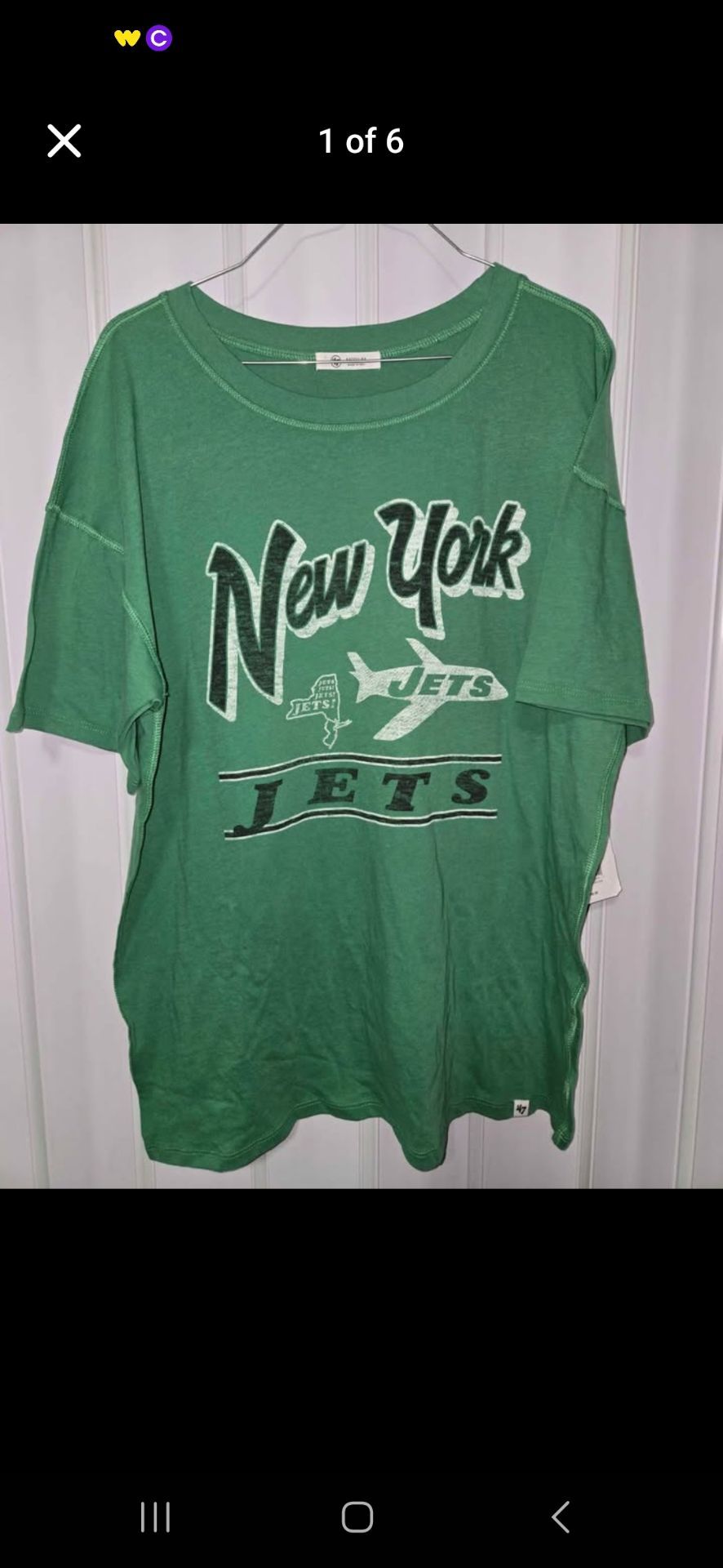 NFL Team Apparel New York Jets Mens Graphic T-Shirt Size Medium NWT