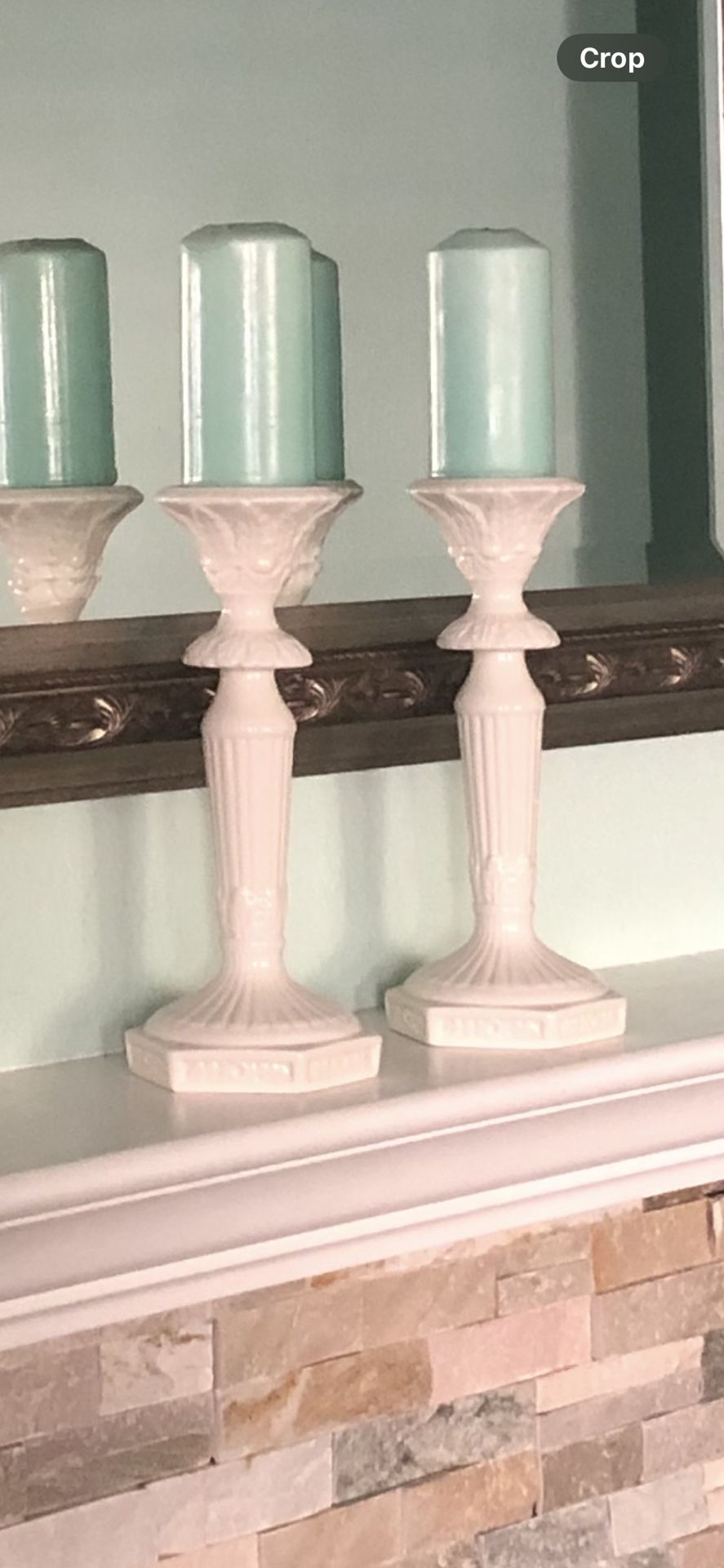 Ivory Porcelain candle holder