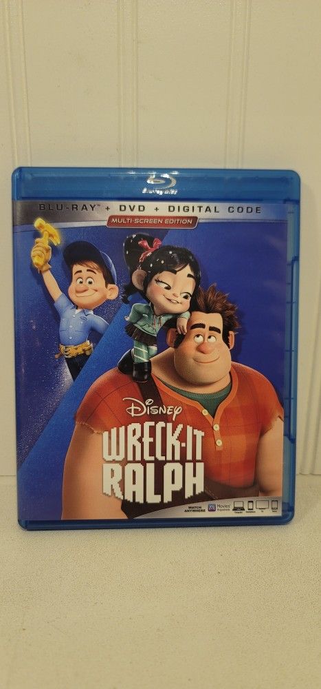 $5 DISNEY BLU RAY MOVIE. WRECK-IT RALPH. BLU RAY ONLY. NO DIGITAL. $5 OR TRADE FOR A MOVIE TITLE I DO NOT ALREADY OWN.