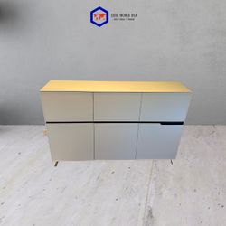 8x73x17 Designer White Multi Drawer Credenza