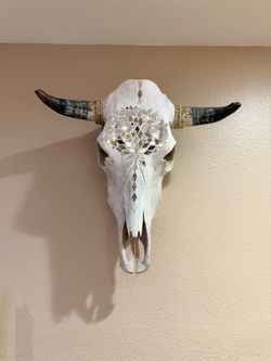 Authentic Mosaic Cow Skull