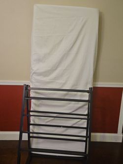 Twin bed frame and mattress