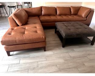 Arhaus Genuine Leather Sectional