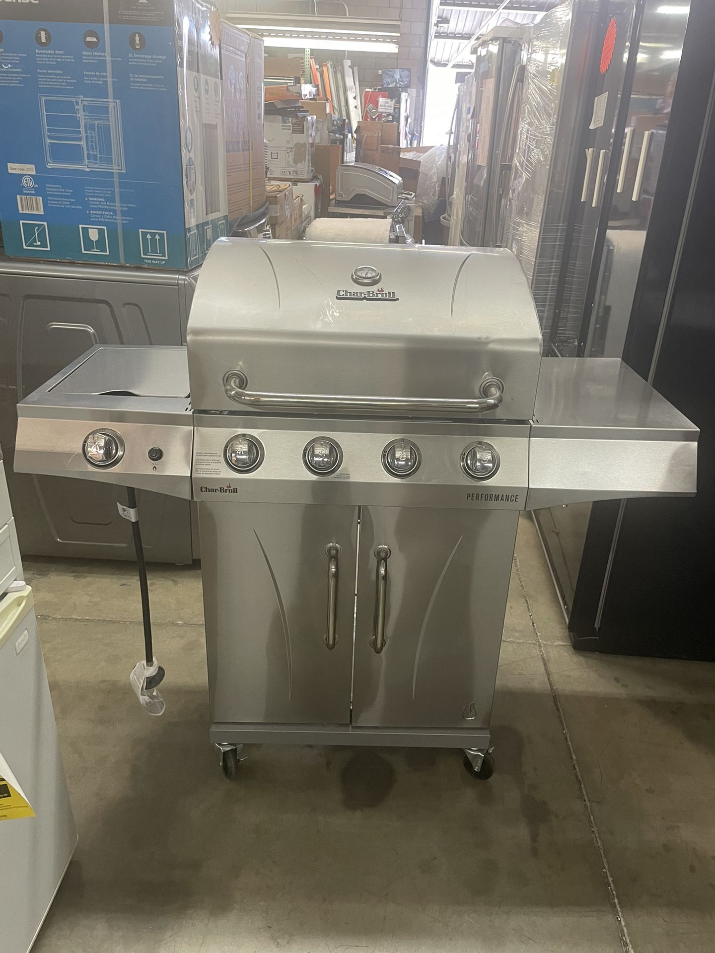 Bbq Grill Gas Propane Charbroil With Side Burner