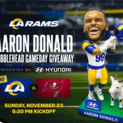 November 23rd Rams Vs Tampa Bay Arron Donald Bobblehead