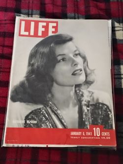 Life Magazine With Katherine Hepburn on Cover