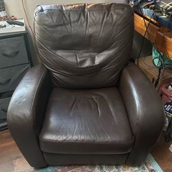 Brown Leather Recliner Chair - Italsofa