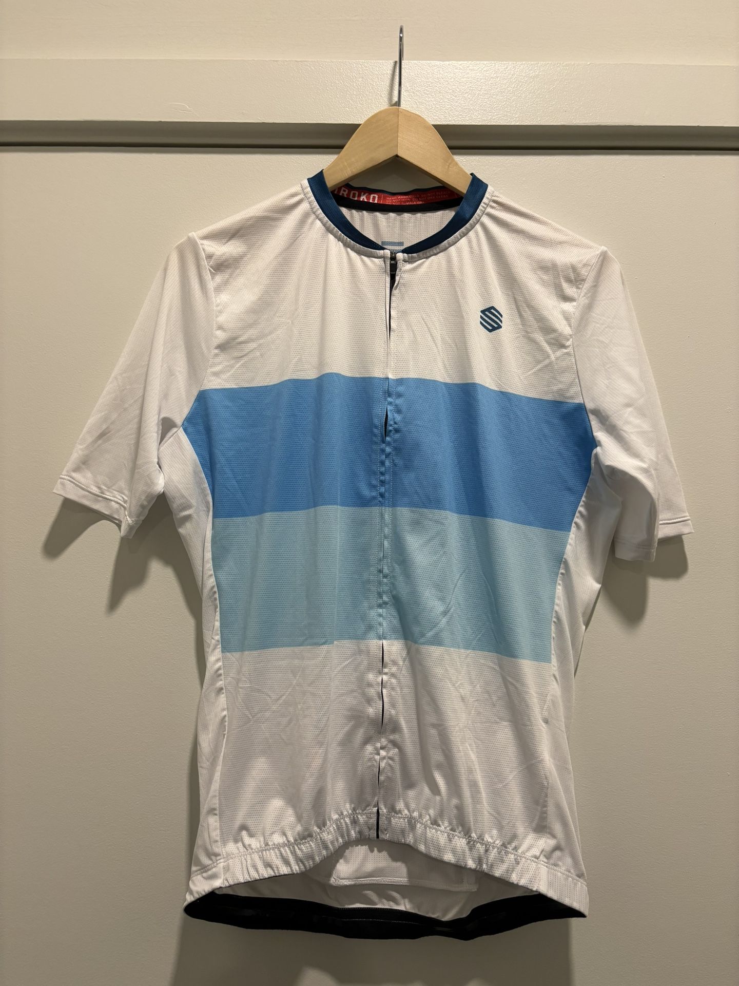 Siroko Mens Cycling Jersey Size XL White/Blue
