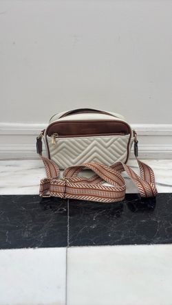 Brown/cream shoulder purse