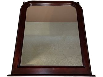 Ashley Furniture Porter Collection Dresser Mirror — Dark Cherry Brown, Beveled Glass — Wall/Dresser