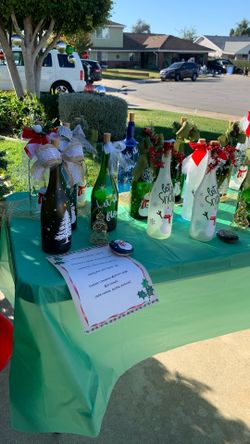 Christmas Lighted Bottles 