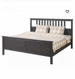 PICK UP TODAY – IKEA Black Bed Frame + King Size Mattress