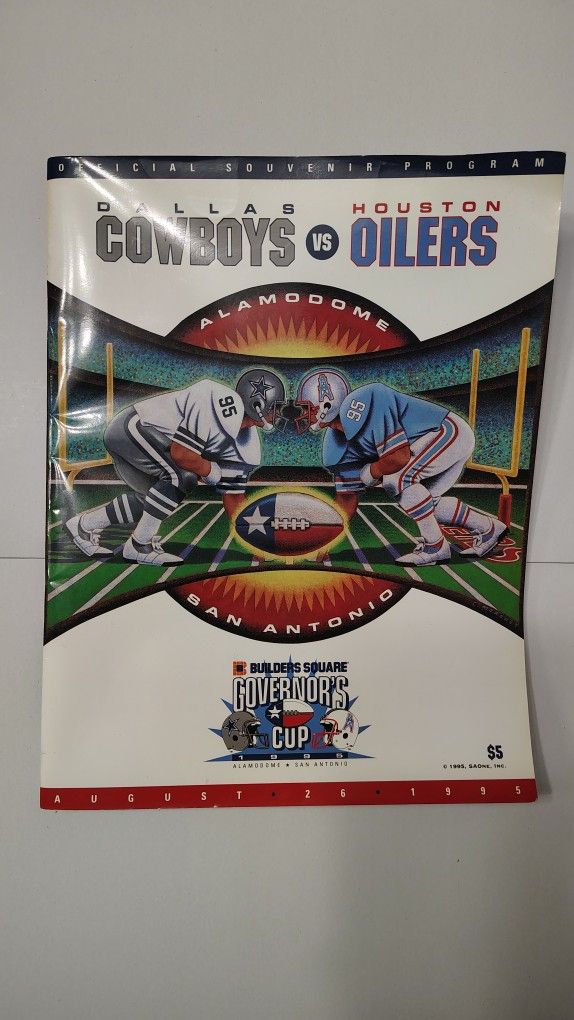 Cowboys Vs Oilers Program