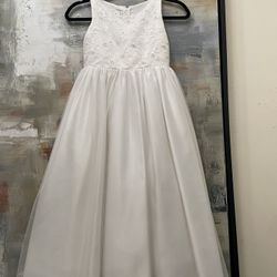 Cinderella White Flower Girl Dress-Size 6