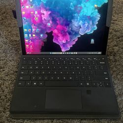 Surface Pro 6 w/ Keyboard, Glass Screen Protector and Case