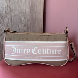 Beige and Pink Juicy Shoulder Bag