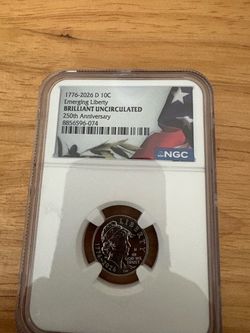 10C Emerging Liberty BRILLIANT UNCIRCULATED 250th Anniversary