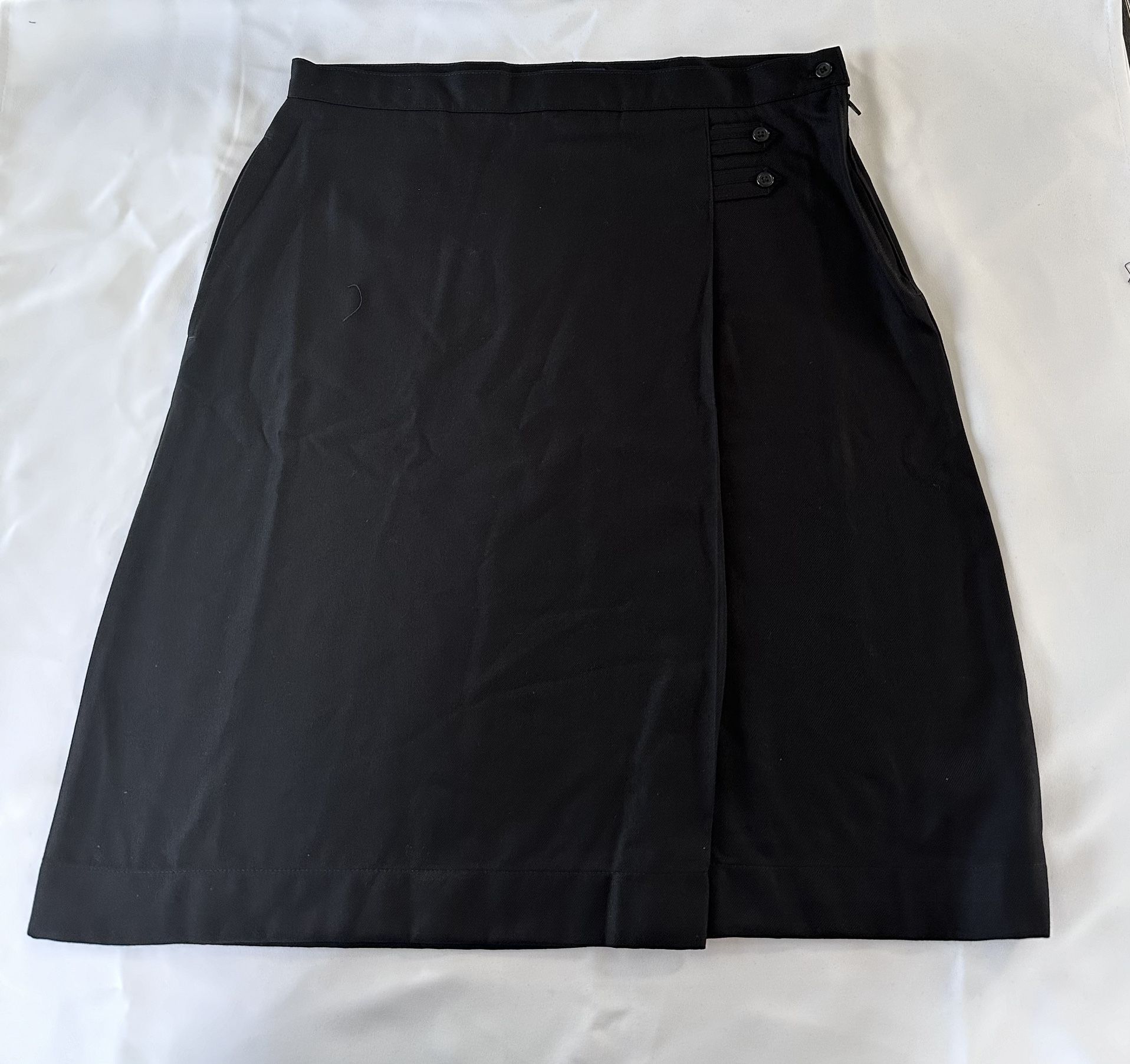 Lands End Women's Solid A-line Skirt Below the Knee Size 10,
