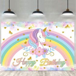 Unicorn party Backdrop