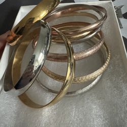 9 Silver Bracelet Set 