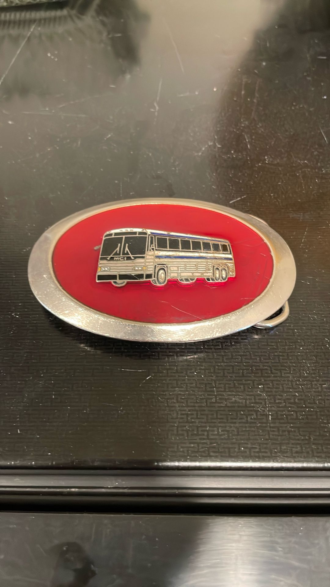 Vintage MCI Bus Belt Buckle.