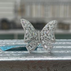 Sterling Silver Moissanite Butterfly Ring