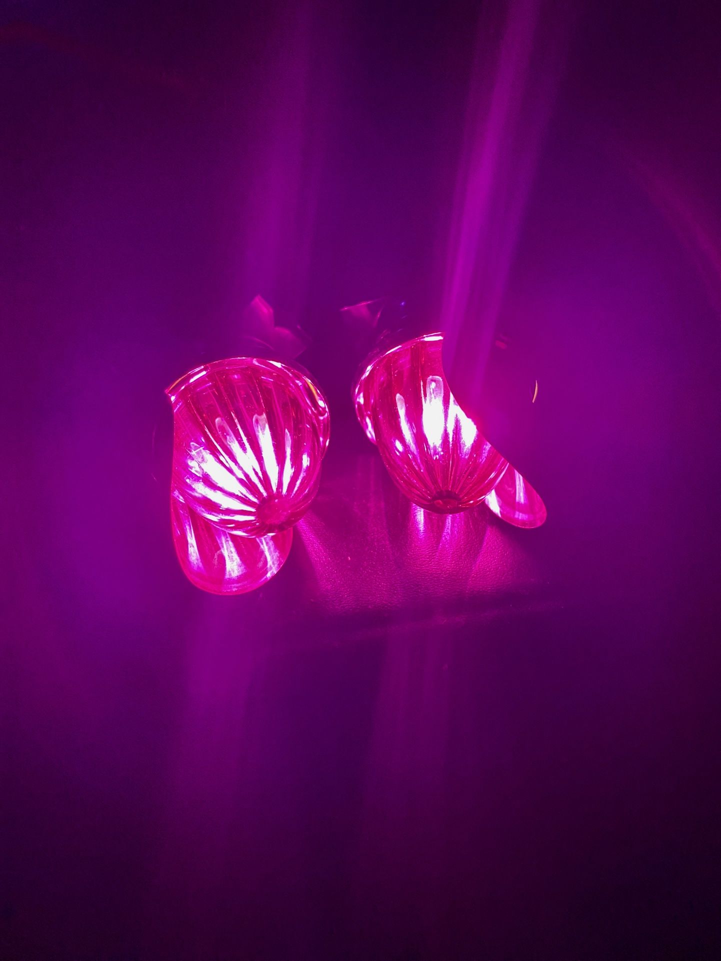  Set of Vintage purple marker lights 