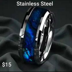 Men's stainless steel rings size 9 -13