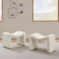 Boucle Ottoman Vanity Stool Chairs