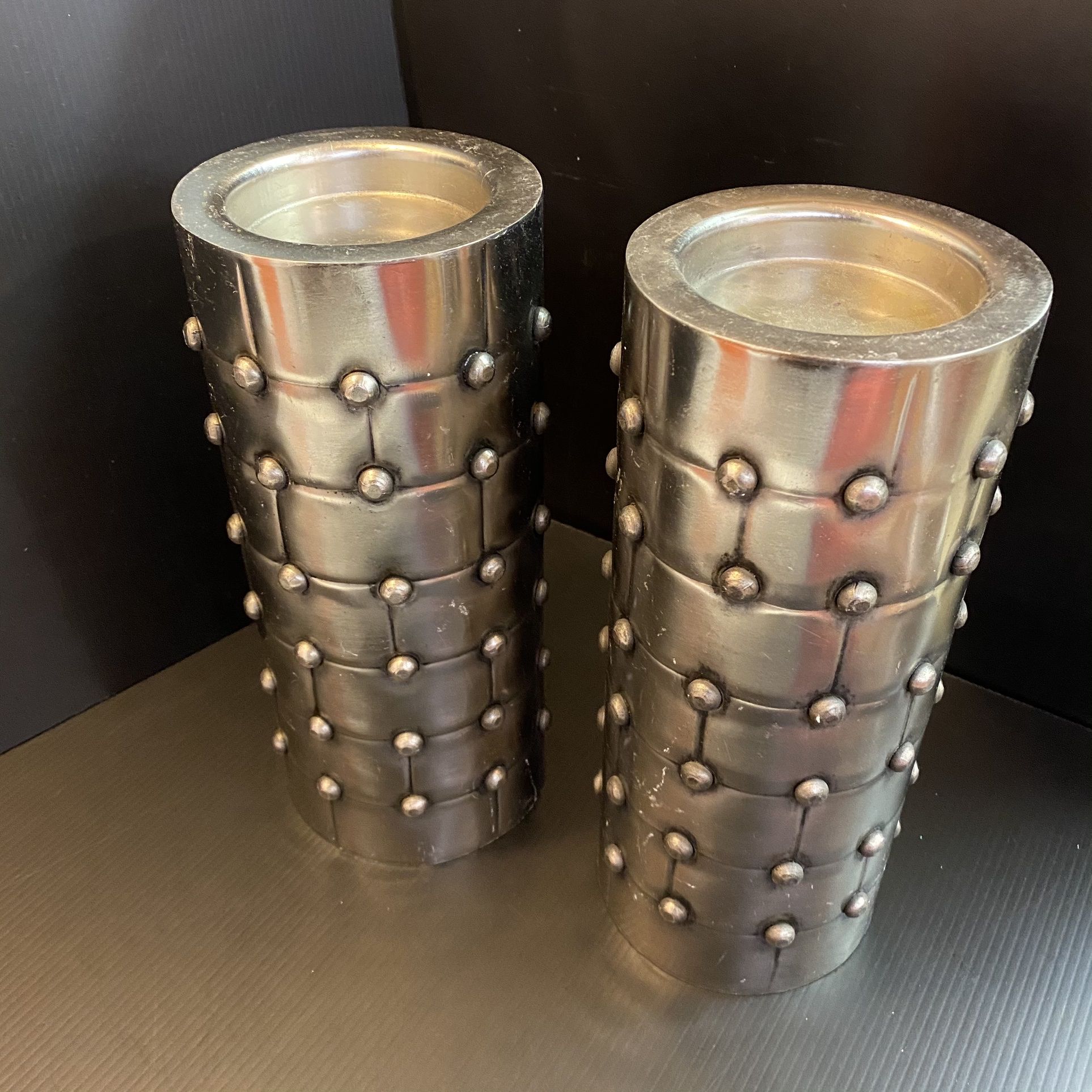 (2) Candle Holders - Metal