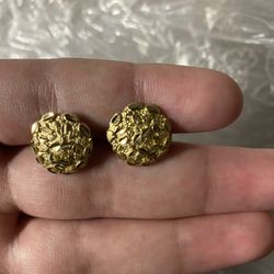 Gold Nugget Earrings 