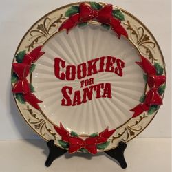 Large Christopher Radko cookies for Santa platter 12 inches