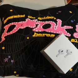 Bundle Sp5der Hoodie And Airpods 