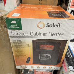 Soleil  -electric Infrared Quartz Cabinet Heater 1500W with Remote