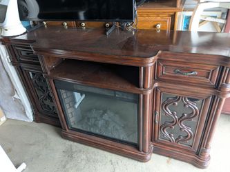 Fireplace tv stand