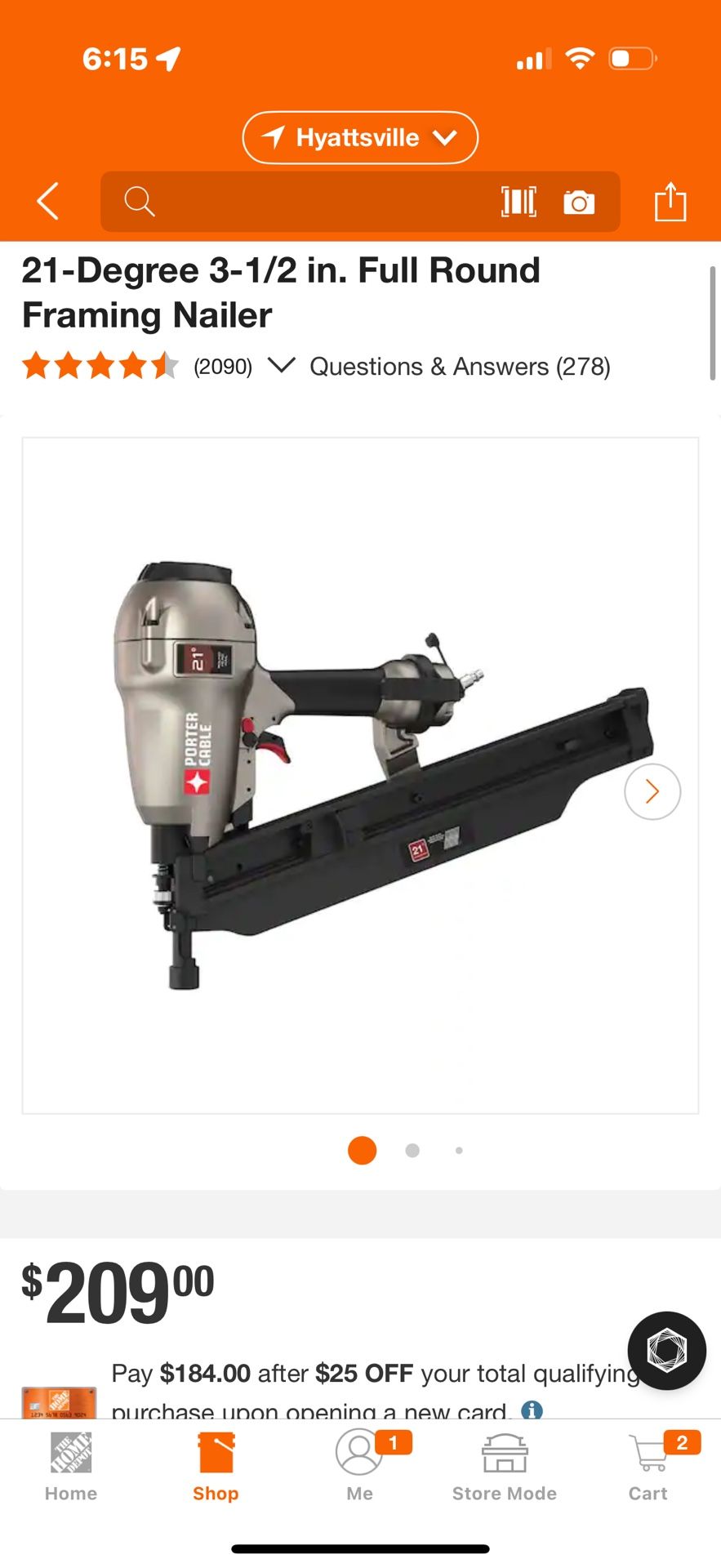 21-Degree 3-1/2 in. Full Round Framing Nailer