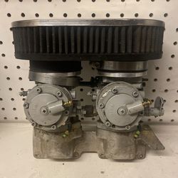 Mikuni Twin Carb Set Up With Pjs Manifold And K&n Filter