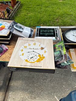 Clocks thermometers.Rain gauges