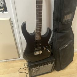 CC Clarck Electric Guitar And Amp Fender